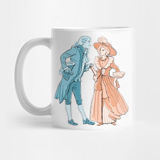 gentleman and a lady in the 18th century Mug